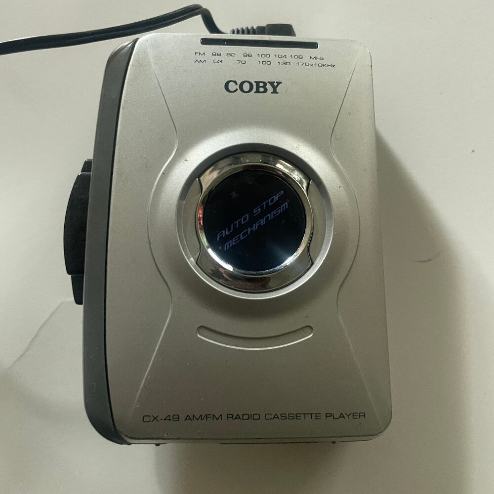 Coby CX-49 AM/FM Radio Cassette Player (Headset Included)